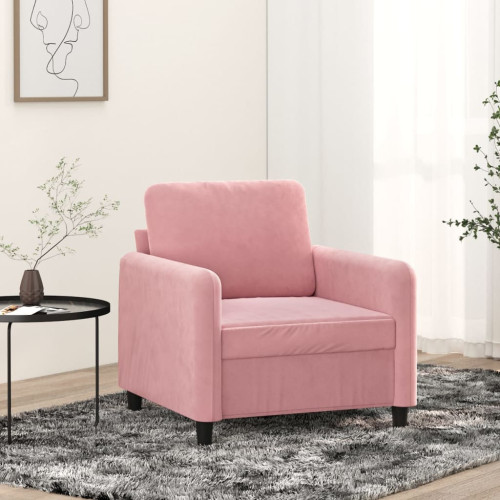 vidaXL Fåtölj Rosa 60 cm sammet