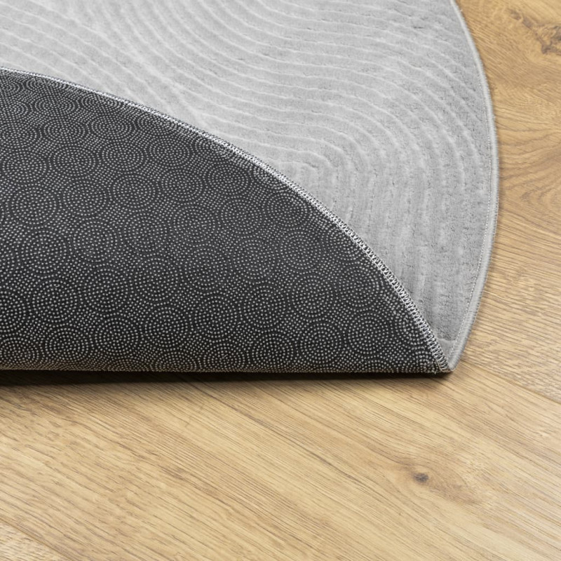 Produktbild för Matta IZA kort lugg skandinavisk look grå Ø 120 cm