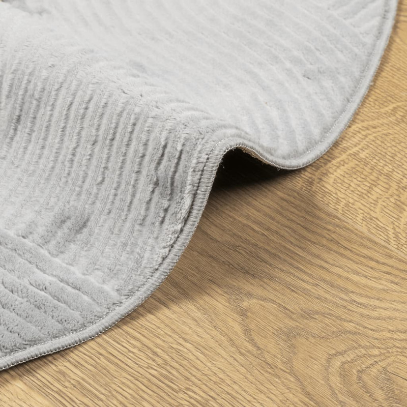 Produktbild för Matta IZA kort lugg skandinavisk look grå Ø 120 cm