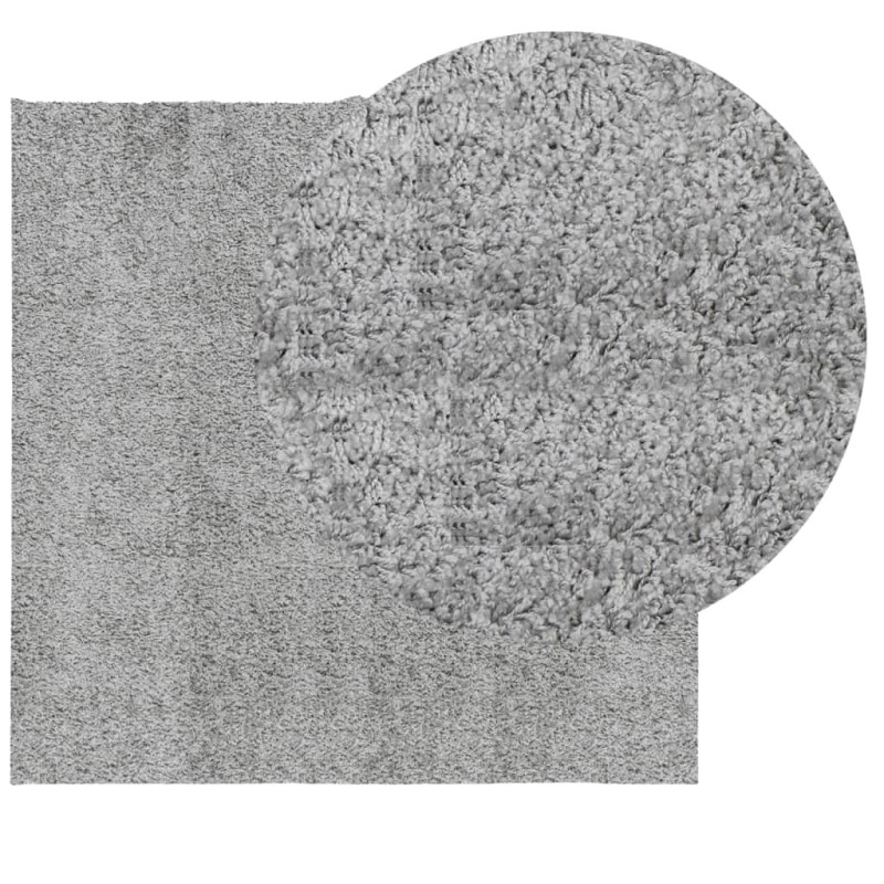 Produktbild för Matta långluggad modern grå 160x160 cm