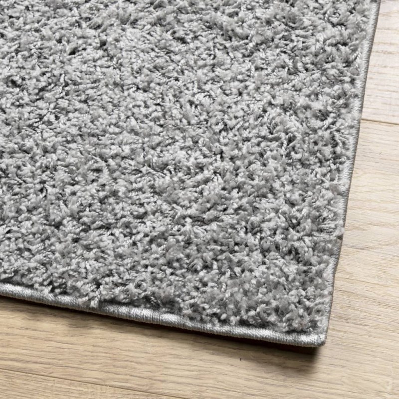Produktbild för Matta långluggad modern grå 160x160 cm