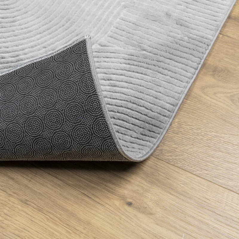 Produktbild för Matta IZA kort lugg skandinavisk look grå 80x150 cm