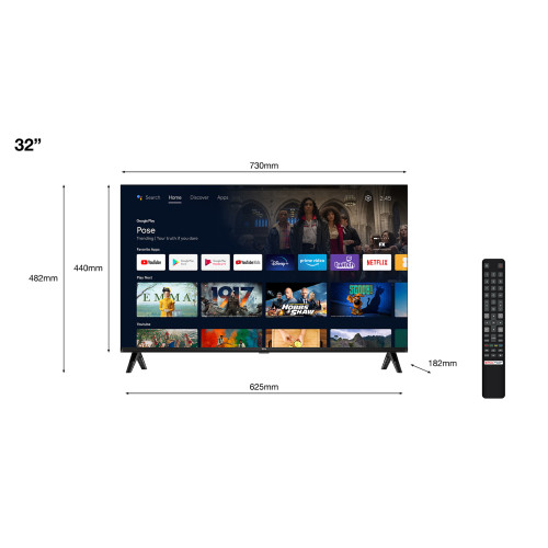 TCL Corporation TCL S54 Series 32S5400AF TV-apparat 81,3 cm (32") Full HD Smart-TV Wi-Fi Svart