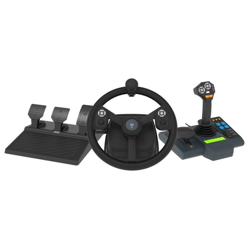 Produktbild för Hori HPC-043U spelkonsoler Svart USB Steering wheel + Pedals + Joystick PC