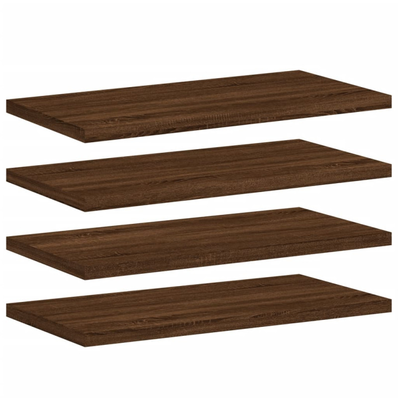 Produktbild för Vägghyllor 4 st brun ek 40x20x1,5 cm konstruerat trä