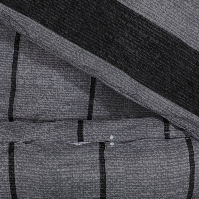 Produktbild för Bäddset mörkgrå 140x200 cm bomull