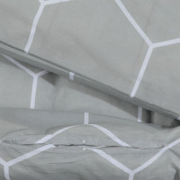 Produktbild för Bäddset grå 225x220 cm bomull