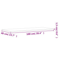 Produktbild för Vägghyllor 4 st grå sonoma 100x40x1,5 cm konstruerat trä