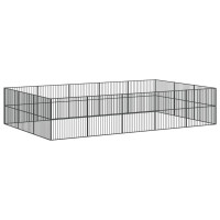 Produktbild för Hundhage 16 paneler svart galvaniserat stål