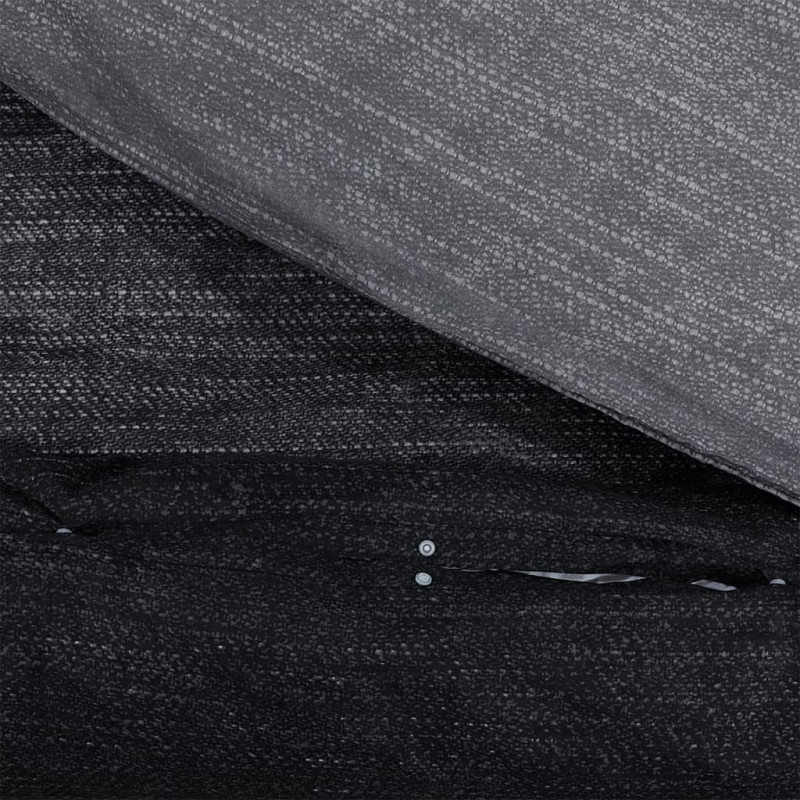 Produktbild för Bäddset mörkgrå 155x220 cm bomull