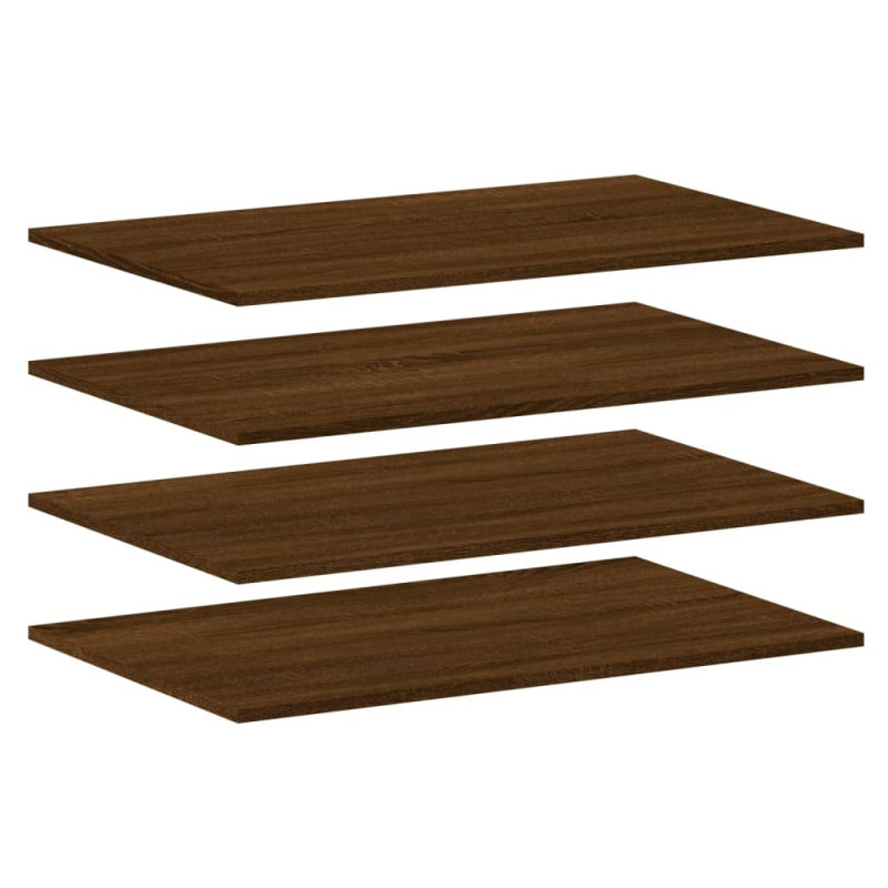 Produktbild för Vägghyllor 4 st brun ek 80x50x1,5 cm konstruerat trä