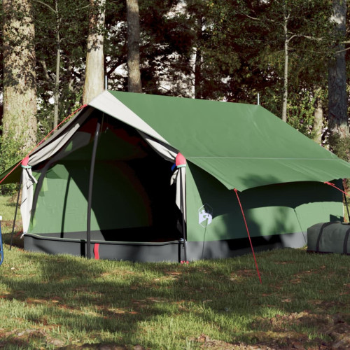 vidaXL Campingtält 2 personer grön 193x122x96 185T taft