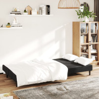 Produktbild för Bäddsoffa 2-sits svart sammet