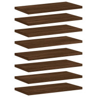 Produktbild för Vägghyllor 8 st brun ek 40x20x1,5 cm konstruerat trä