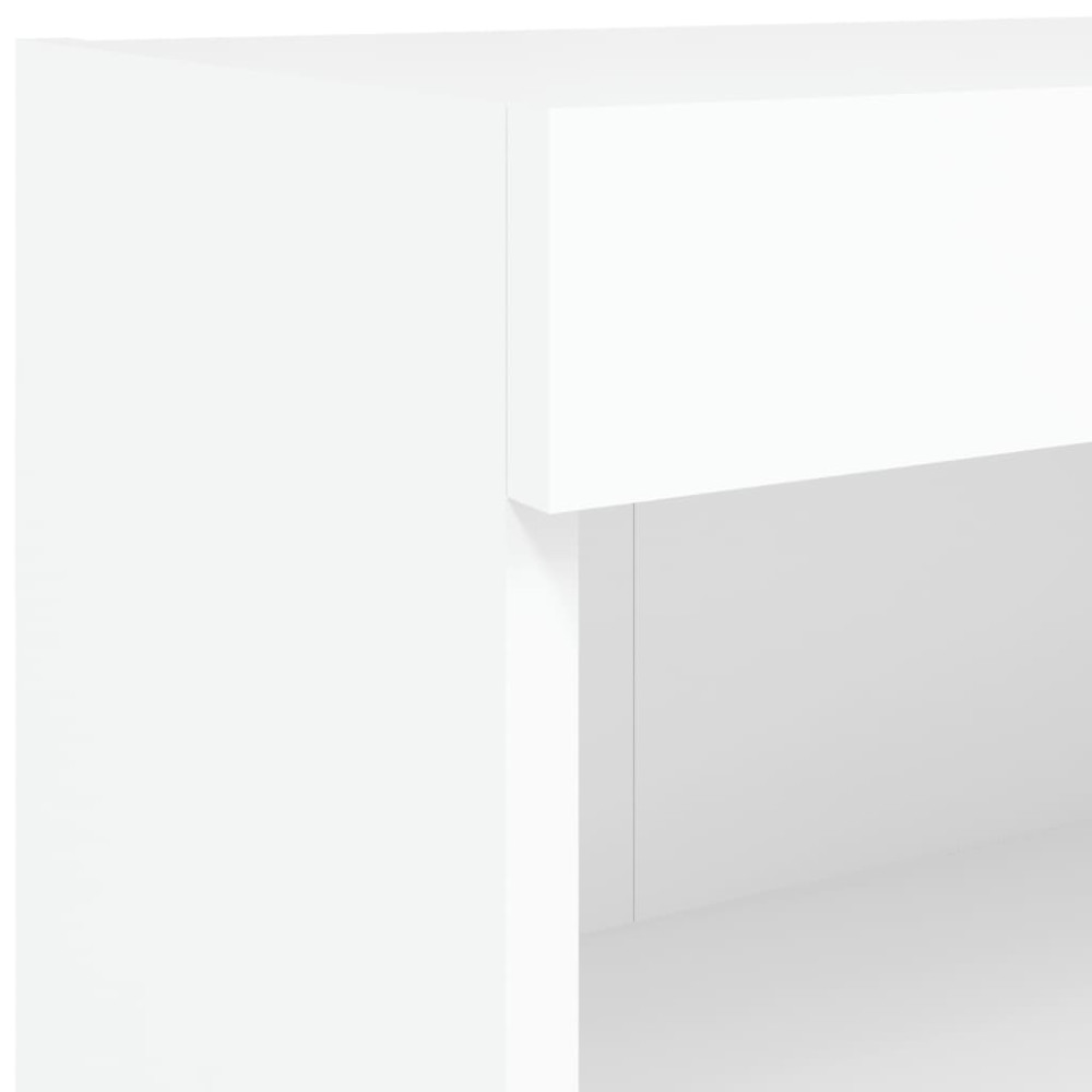Produktbild för Väggmonterade tv-skåp 7 delar med LEDs vit