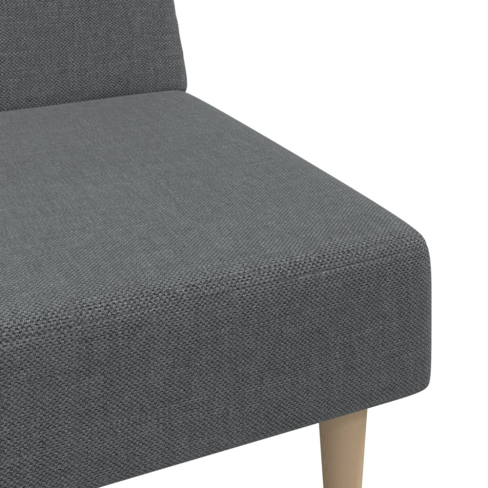 Produktbild för Bäddsoffa 2-sits ljusgrå tyg