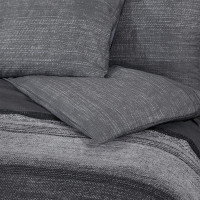 Produktbild för Bäddset mörkgrå 140x200 cm bomull