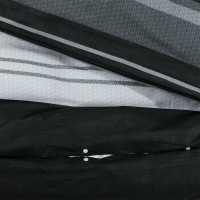 Produktbild för Bäddset svart och vit 240x220 cm bomull