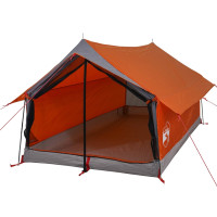 Miniatyr av produktbild för Campingtält 2 personer grå orange vattentätt