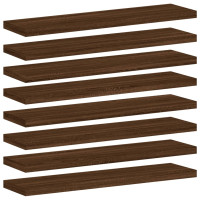 Produktbild för Vägghyllor 8 st brun ek 40x10x1,5 cm konstruerat trä