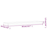 Produktbild för Vägghyllor 8 st brun ek 40x10x1,5 cm konstruerat trä