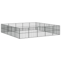 Produktbild för Hundhage 20 paneler svart galvaniserat stål