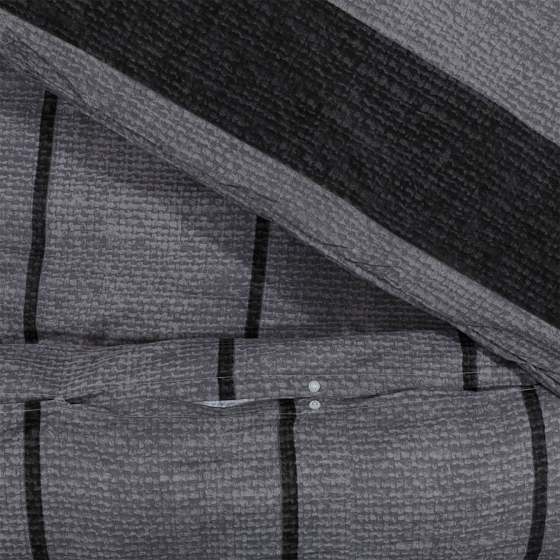 Produktbild för Bäddset mörkgrå 240x220 cm bomull
