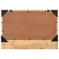 Produktbild för Spegel med hylla 80x8x55 cm glas och massivt mangoträ