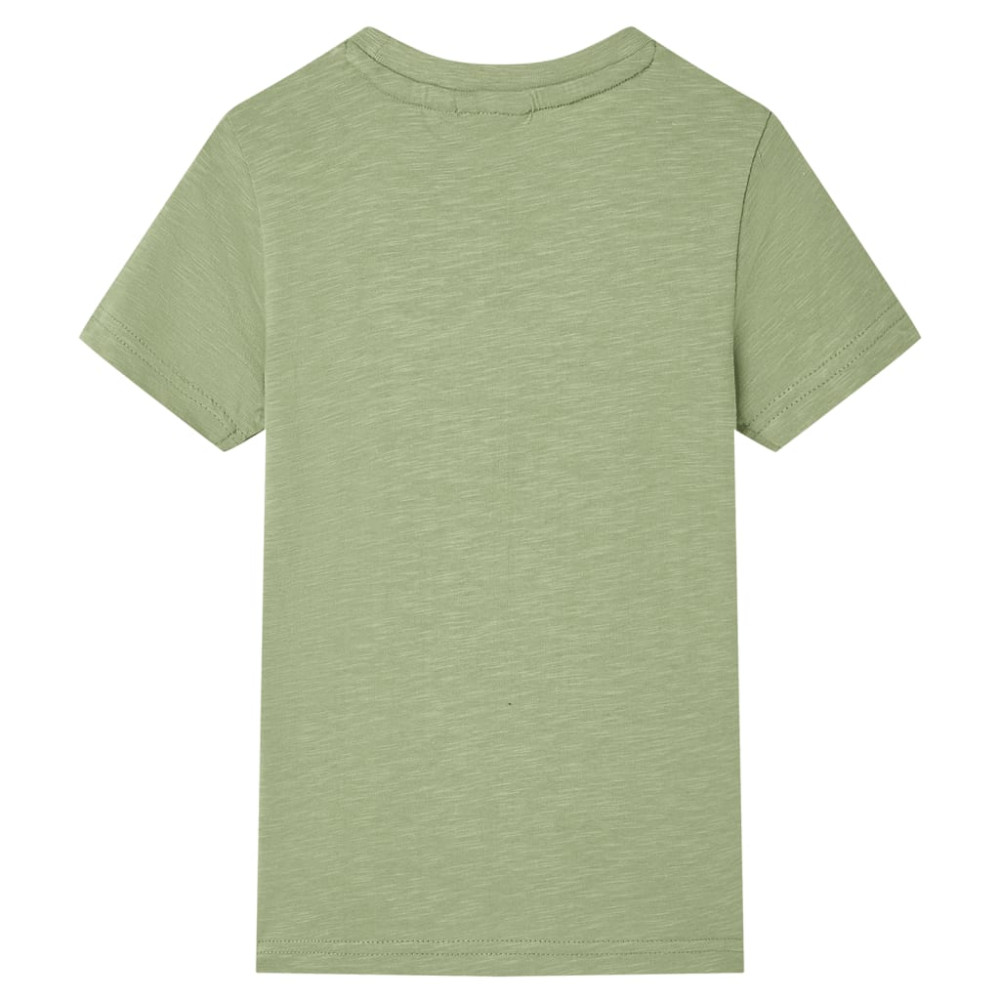 Produktbild för T-shirt för barn ljus khaki 128