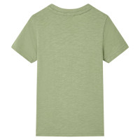 Produktbild för T-shirt för barn ljus khaki 128