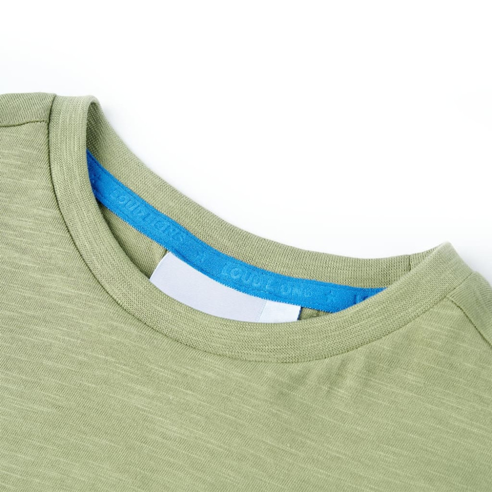 Produktbild för T-shirt för barn ljus khaki 128