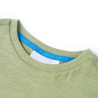 Produktbild för T-shirt för barn ljus khaki 128