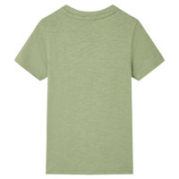 Produktbild för T-shirt för barn ljus khaki 104