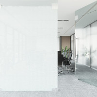 Produktbild för Fönsterfilm statisk frostad transparent vit 90x500 cm PVC