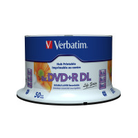 Produktbild för Verbatim 97693 tomma dvd:er 8,5 GB DVD+R DL 50 styck