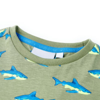Produktbild för T-shirt för barn ljus khaki 92