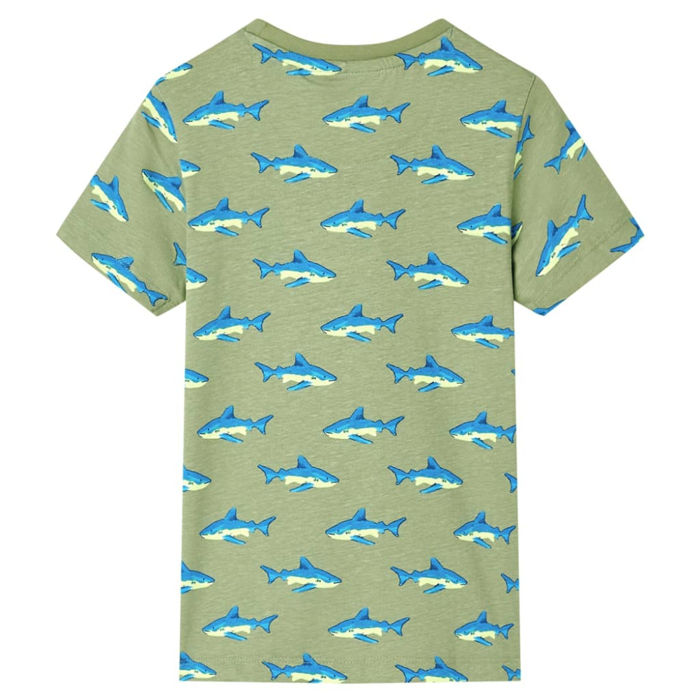 Produktbild för T-shirt för barn ljus khaki 140