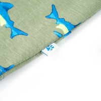 Produktbild för T-shirt för barn ljus khaki 140