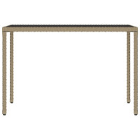 Produktbild för Matgrupp med dynor för trädgården 6 delar beige konstrotting