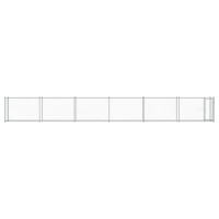 Miniatyr av produktbild för Hundgård med dörr grå 12x2x1,5 cm galvaniserat stål
