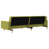 Produktbild för Bäddsoffa 2-sits med två kuddar grön tyg