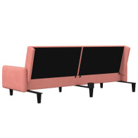 Produktbild för Bäddsoffa 2-sits rosa sammet