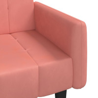 Produktbild för Bäddsoffa 2-sits rosa sammet