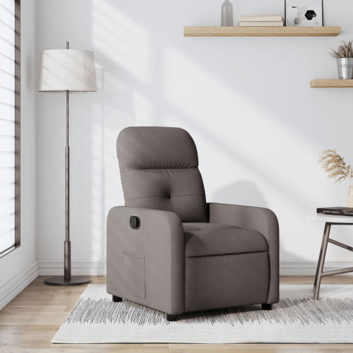 vidaXL Reclinerfåtölj taupe tyg