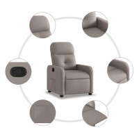 Produktbild för Reclinerfåtölj taupe tyg