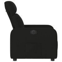 Miniatyr av produktbild för Elektrisk reclinerfåtölj svart tyg