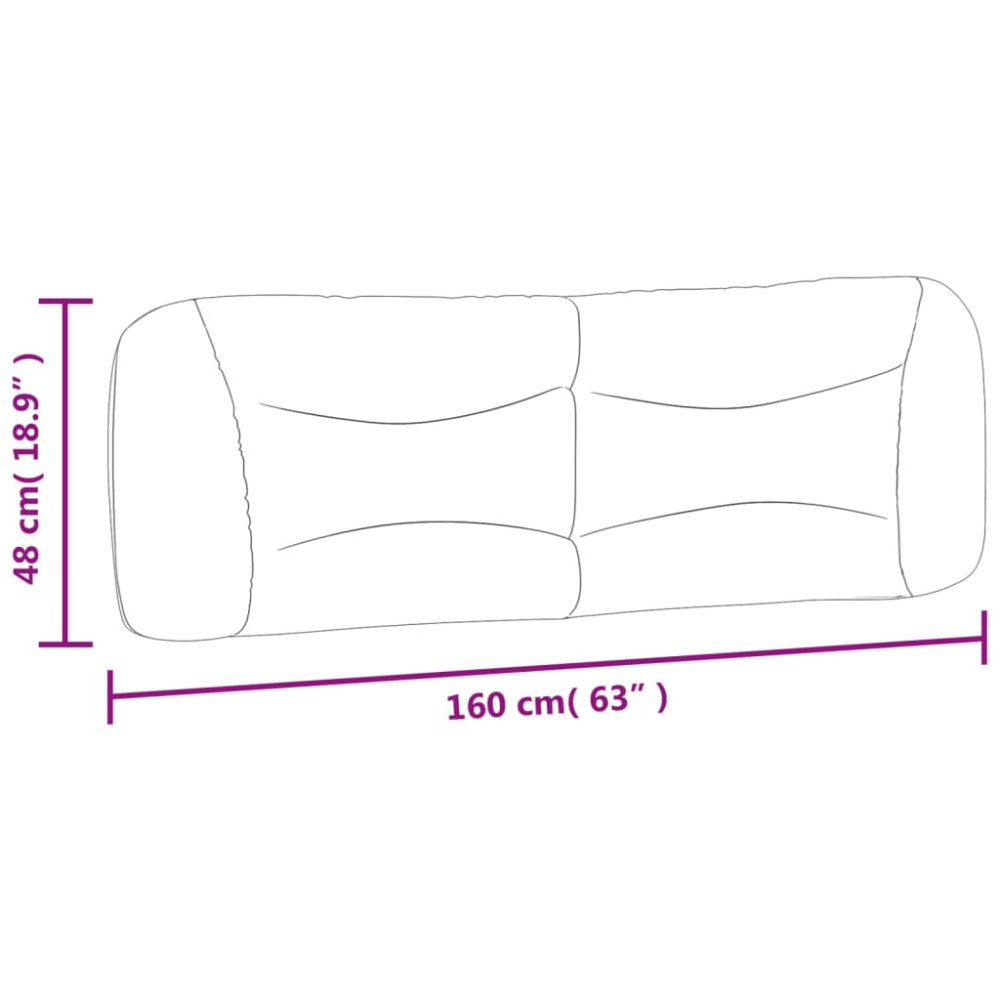 Produktbild för Headboard Cushion "Hvar" Cappuccino 160 cm Faux Leather