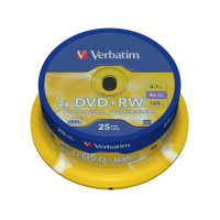 Miniatyr av produktbild för Verbatim DVD+RW Matt Silver 4,7 GB 25 styck