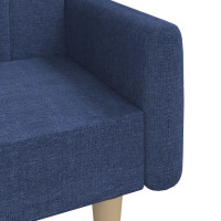 Produktbild för Bäddsoffa 2-sits blå tyg
