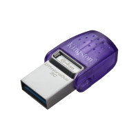 Miniatyr av produktbild för Kingston Technology DataTraveler microDuo 3C USB-sticka 64 GB USB Type-A / USB Type-C 3.2 Gen 1 (3.1 Gen 1) Lila, Rostfritt stål